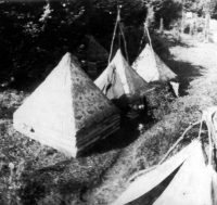 The last scout camp near the village of Vrícko in Slovakia, 1971