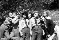 Michal Holeček's friends from the scout troop in Martina, early 1970s