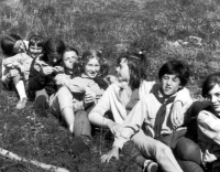 Michal Holeček's friends from the scout group in Martin, early 1970s