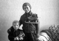 With brother Jiří, circa 1960