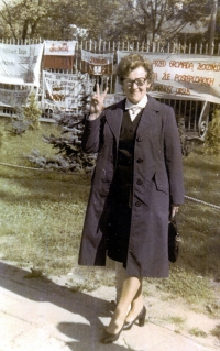 Mother Dagmar in Warsaw, shortly before the declaration of martial law, early 1980s