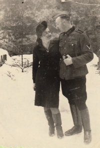 Josef Schütz with Vilém Wodák's mother