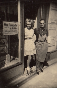 Father Vilém Wodák in Jihlava, 1944