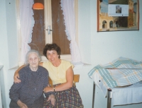 Witness with her aunt who was celebrating her 100th birthday, 1990s
