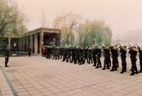 Ján Bačkovský's funeral with military honours, Strašnice funeral house, November 2006