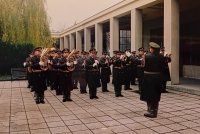 Ján Bačkovský's funeral with military honours, Strašnice funeral house, November 2006