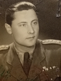 Ján Bačkovský as an army officer after the war, undated