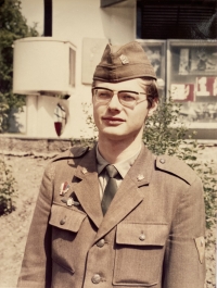 Basic military service in Vimperk (1977)