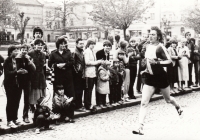 Petr Hubáček at a race in Moravská Třebová, 1978
