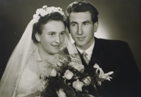 Květoslava Čaloudová with husband