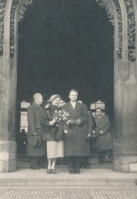 Wedding of Libuše Řídká and Miloš Čihař, 1954