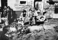 With guitar at a forbidden concert at Standa Pitaš's in Šonov, 1983