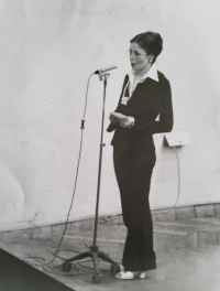 Alena Krutová (married Parthonnaud) at the Brno Music Festival, 1974