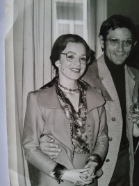 Alena Krutová (married Parthonnaud) at the Brno Music Festival with musicologist Miloš Štědroň, 1976