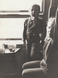 Daughter Šárka and son Jakub, 1990s