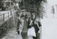 With his ex-wife Karla before the birth of their children. Broumov 1983