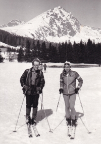Ivana Koutská with her father (1978)