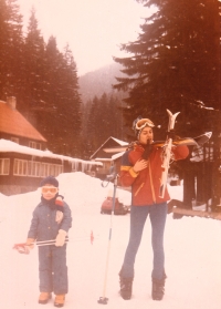 Ivana Koutská with her son Václav