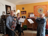 Magdalena Bílková Tůmová with violinist Jaroslav Svěcený, 2018