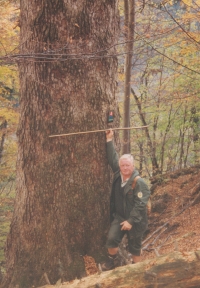 Jaromír Gebas on an excursion in Slovenský ráj, 1998