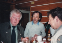 Guard meeting, from left: Jaromír Gebas, Jiří Zejfard and Libor Zejfard, 1985
