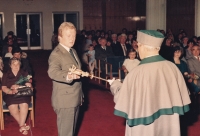 Jaromír Gebas graduates at the Faculty of Forestry, University of Agriculture in Brno, 1985