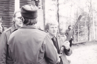 Jaromír Gebas at the compulsory hunting shooting at the Babí shooting range in May 1987