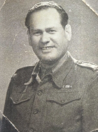 Uncle Zolly Slyomovics, my mother's brother, during World War II in Great Britain	