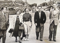 From left: Joe and Kitty Hornick, Mindu, Alan Hornick, and his cousins—early 1950s in the United Kingdom