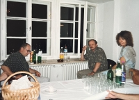 Aleš Rezler, director and curator of the Felix Jenewein Gallery, Martin Zálešák, Jana Vránová, curator of the Brno House of Art