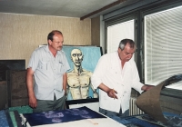 With Jiří Načeradský in his studio in Černý Most