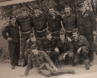 Josef Ladýř (first on the left), father of the witness, Kouřim firefighters, 1960s-1970s