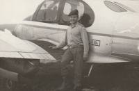 During the basic military service, at the airport in Chrudim