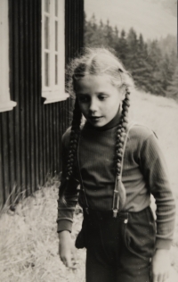 Daughter Lucie Navrátilová in her childhood