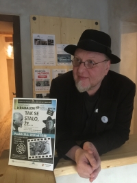 At the screening of the film "So it happened that..." dedicated to Bohumil Hrabal, Velký mlýn, Prague Libeň 2014.