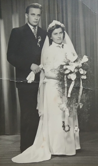 Wedding photo of parents, 1950s