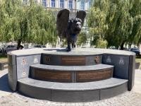 The Winged Lion Memorial in Prague's Klárov district