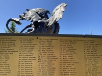 The Winged Lion with the name of witness's mother Ruth Ornsteinová mother on the rear (second column from the right)