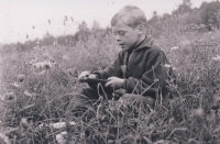 Roman Ráček jako vlče, skautský dorost, Velké Opatovice, 1968