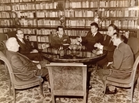 Ján Bačkovský (third left) at Prague Castle with President Ludvík Svoboda, 1968
