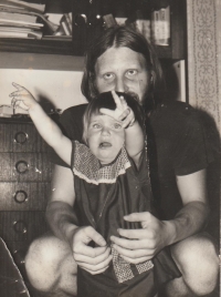 With daughter Šárka, Broumov 1986