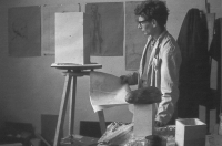 Gotthard Janda as a teacher at the People´s Art School