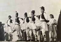 Husband's dance performance with the Greek troupe, Tanasis Niku in the middle