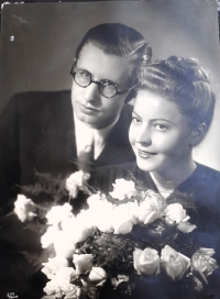 Wedding photographs of Jan and Vilma Koutský, parents of Ivana Koutská (1940)