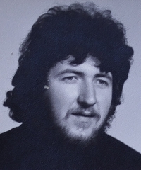 Karel Pořízka at the time when he took an active part in protests