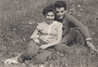With wife Jarmila Hlačíková shortly after the wedding, 1963