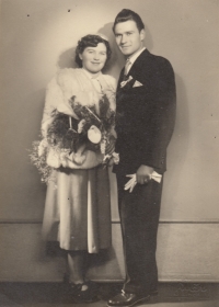 Wedding of Miroslav Jurníček, Prague-Liben, 1951