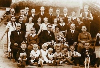 Wedding of the witness´s parents, Ladislav Čejka and Milena Kozáková, 1937 (top right, father of cousin Čestmir Čejka)