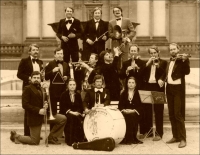 Mock music ensemble Ars Recidiva, Miloslav Čejka marked with an arrow, 1972