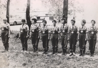 Elite Civil Defence Medical Team at the competition in Doubravice, the witness first from the left